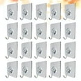 thumbnail image 3 of 20pcs Practical Adhesive Hooks Waterproof Wall Hooks No Nail Sticky Hangers Key Bag Hook for Bathroom Kitchen, 3 of 6