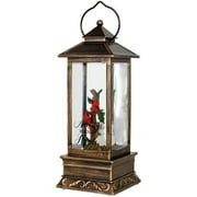 ALWAYS IN OUR HEARTS Cardinals Memorial 12" Water Glitter Lantern by Carson
