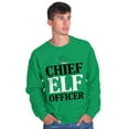 thumbnail image 5 of Xmas Chief Elf Officer Santa Helper Sweatshirt for Men or Women Brisco Brands M, 5 of 6