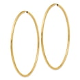 thumbnail image 2 of 14k Yellow Gold Endless Hoop Earrings Round, 2 of 7