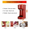 thumbnail image 4 of Superjoe Single Serve Coffee Maker Brewer for Single Cup Capsule with 6-14OZ Reservoir One-Touch Button Coffee Machines,Red, 4 of 8