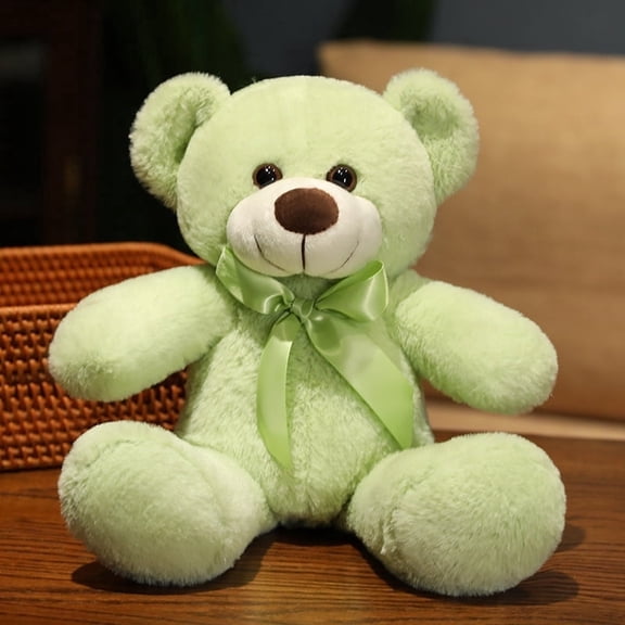1pcs Bear Stuffed Animal Bears Plush Doll Cute Bear Toy 13.78 inch for Christmas Valentine's Day(Fruit Green Bear)