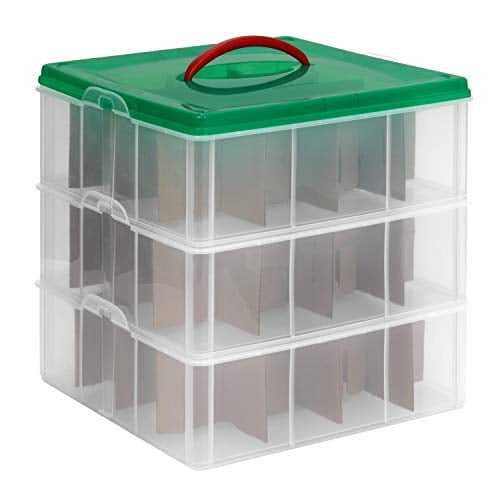  Customer reviews: Snapware Snap 'N Stack Square 3-Tier  Seasonal Ornament Storage Container, 13 by 13-Inch