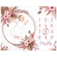 thumbnail image 1 of Manta Baby Milestone Gicoherero 102 x 127 cm con estampado floral bohemio, 1 of 6