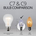 thumbnail image 3 of C7 FlexFilament Shatterproof Cool White LED Christmas Lights Replacement Vintage Edison Bulbs, 0.8W E12 Base (Pack of 5), 3 of 6