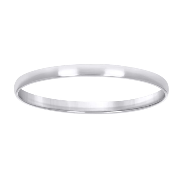 925 Sterling Silver Womens Comfort Fit Wedding Band 2mm Ring Size 5