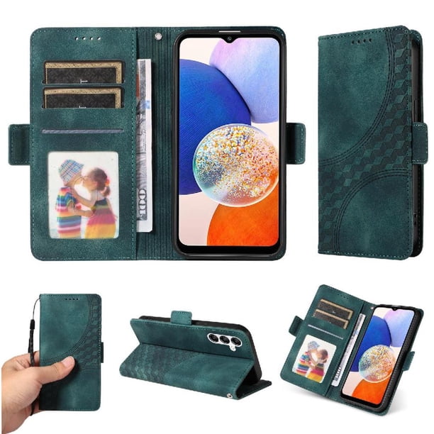 Funda GANGXUN para Samsung Galaxy A14 5G con diseño acolchado elegante, cuero PU, protección total y ajuste preciso