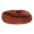 thumbnail image 4 of Round Tufted Burnt Orange Velvet Floor Pillow, 4 of 5