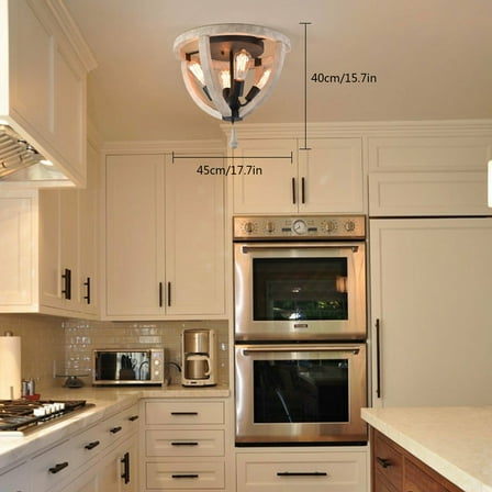 Modern Farmhouse Chandelier 4-Light Black Mini Hanging Island Pendant Light