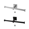 thumbnail image 4 of Soporte de rollo de papel de doble varilla de acero inoxidable, estante impermeable tipo perforador, soporte de tejido para baño y cocina, soportes plateados para el hogar Inevent HA010239-01B, 4 of 6