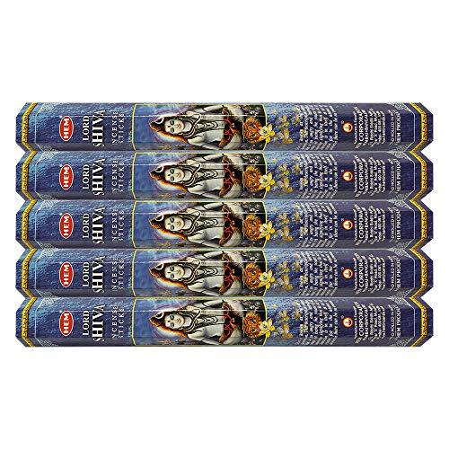 HEM Set Of 6 Premium Incense Sticks - Dragon Blood, Jasmine, Sage, Palo Santo, Patchouli & Lavender, 120 Sticks Total