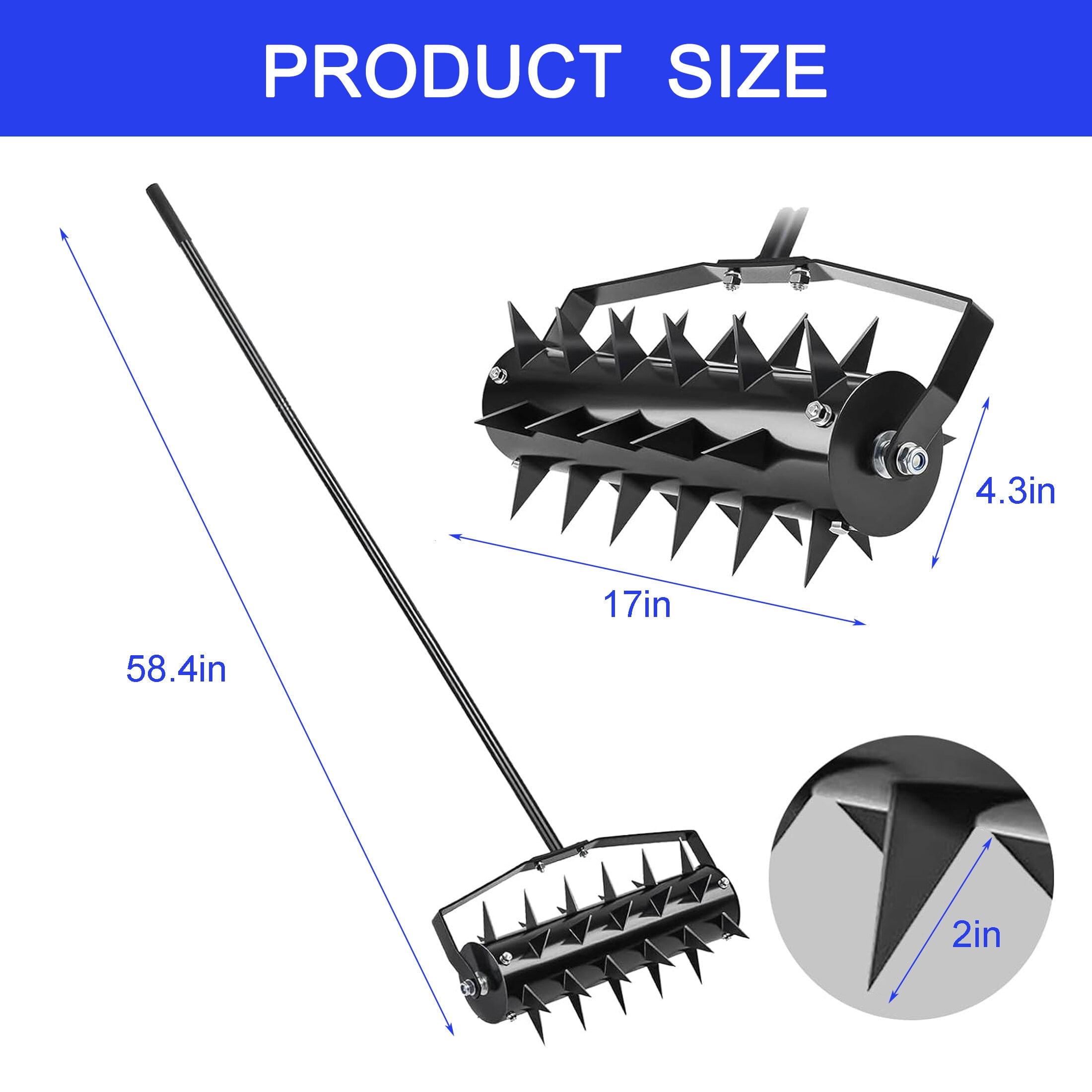 Lawn Aerator Lawn aerators, gardens, yards, loose soil in farmland,Gardening Lawn Aerator Tool, Upgraded Heavy Duty Aerator Lawn Soil Penetrator Spikes, for Garden Grass Patio Yard.,Lawn Aerator Shoe