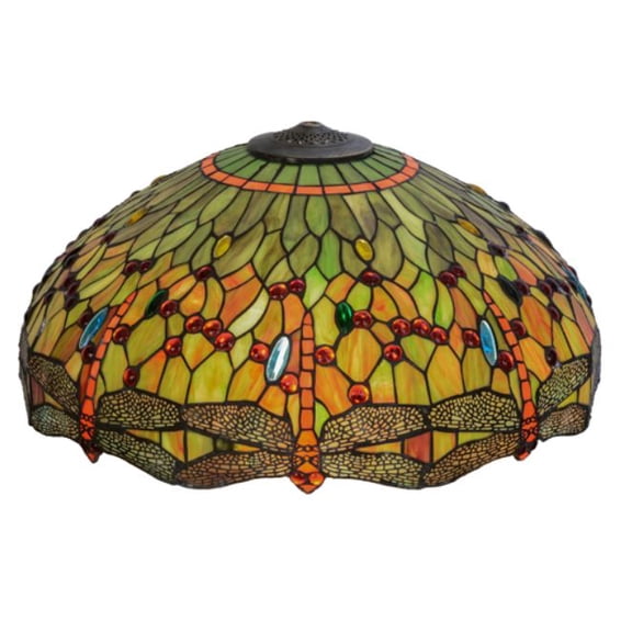 Meyda Tiffany - 10386 - Shade - Tiffany Hanginghead Dragonfly - Orange Red