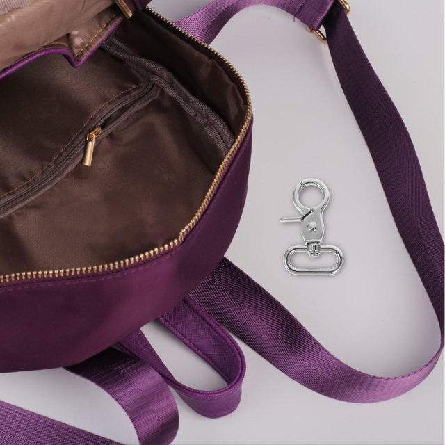 NUOLUX 4Ud Con Giratorio De Aleación De Zinc Para Mochilas Y Bolsas Decorativas Plata