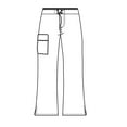 thumbnail image 3 of Panda Uniform by HeedFit Women’s Single Pocket Flare Leg Scrub Pants, White, 6XL, 3 of 3