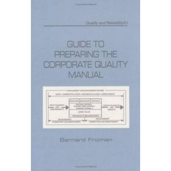 Quality and Reliability Guide to Preparing the Corporate Quality Manual, (Hardcover)
