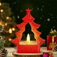 thumbnail image 4 of 4 PCS Christmas Tree LED Light Battery Operated Mini Tabletop Decor 6.3 Inch Plastic Christmas Decoration with Multi Color Lights for Home Office Desk Party Decor, 4 of 7