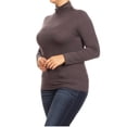 thumbnail image 4 of Women's Plus Size Long Sleeve Turtleneck Sweater Tops(Pack of 2), 4 of 5