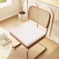 thumbnail image 6 of White Linen Dining Chair Cushion Thickened Seat Pad With Ties Detachable Washable Home Office 16X16 Inch, 6 of 7