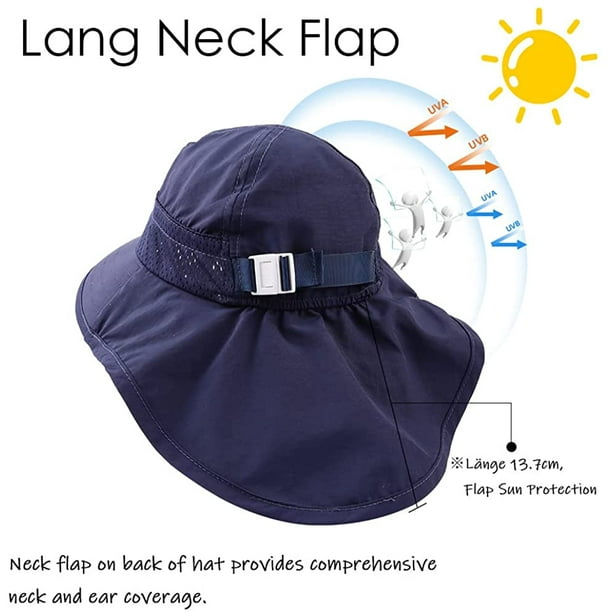 Buy Baby Toddler Kids Sun Hats with Neck Flap Adjustable Summer  Quick-Drying Solar Protection UPF 50+ Hat Online at desertcartSouth Africa