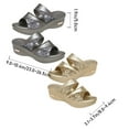 thumbnail image 2 of CTIRCHIU 1 Pair Sandal Wedges for Women Grey Casual Wear Outdoor Slippers, 2 of 8