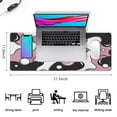 thumbnail image 5 of Pink, White and Black Cartoon Camouflage&nbsp;mouse Padswaterproofwashable&nbsp;for Office Home Work GamingmousepadRubber Base Mousepad with Stitched Edges 31.5x11.8inches, 5 of 7