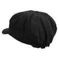 thumbnail image 3 of White Cloud Icon Embroidered Cotton Elastic Big Size Newsboy Cap - Black 2XL-3XL, 3 of 5