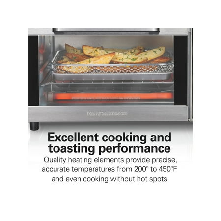 Hamilton Beach - Sure-Crisp 4-Slice Air Fryer Toaster Oven - STAINLESS STEEL
