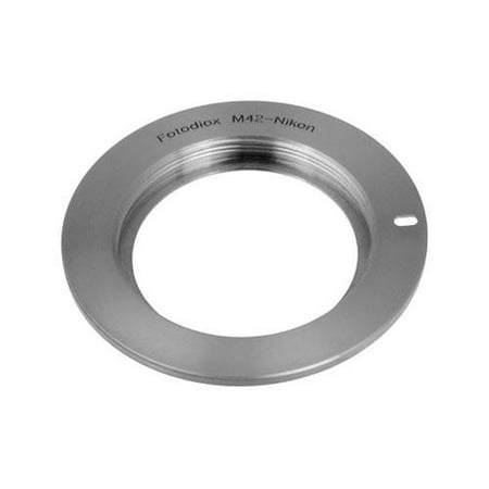Fotodiox Pro Lens Mount Adapter - M42 Type 2 Screw Mount SLR Lens to Nikon F Mount SLR Camera Body, with Aperture