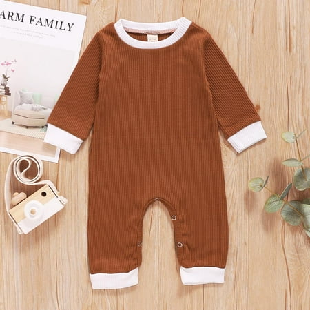 

Sodopo Baby Pajamas Newborn Infant Baby Boys Girls Long Sleeve Solid Romper Jumpsuit Clothes Boy Girl Pajamas Bodysuit Toddler Jacket