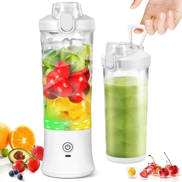 Licuadora portátil de 600ml para batidos y batidos, exprimidor eléctrico de 4000 mAh, licuadora de batidos de motor de 270 W sin BPA e IP67 impermeable, licuadora USB de jugo fresco