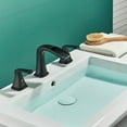 thumbnail image 2 of Zovajonia Matte Black 8 "Widespread Bathroom Faucet Basin 3 Hole Waterfall Vanity Sink Mixer Tap, 2 of 12