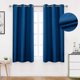 thumbnail image 1 of Lino Cortinas Blackout con Aislamiento Térmico, 100% Blackout y Ojal Superior Cortina para Recámara y Ventana de Sala, Capa Trasera de Revestimiento Gris, 2 Paneles, 106.6 x 160 cm, Azul, 1 of 13