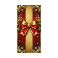 thumbnail image 2 of Virelaxpo Red and Gold Christmas Door Curtain with Bow and Snowflake Patterns, Printed Santa Design for Indoor Outdoor Festive Front Door Decor, 2 of 7