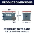 RTIC 52 QT UltraLight Wheeled HardSided Ice Chest Cooler, Patriot