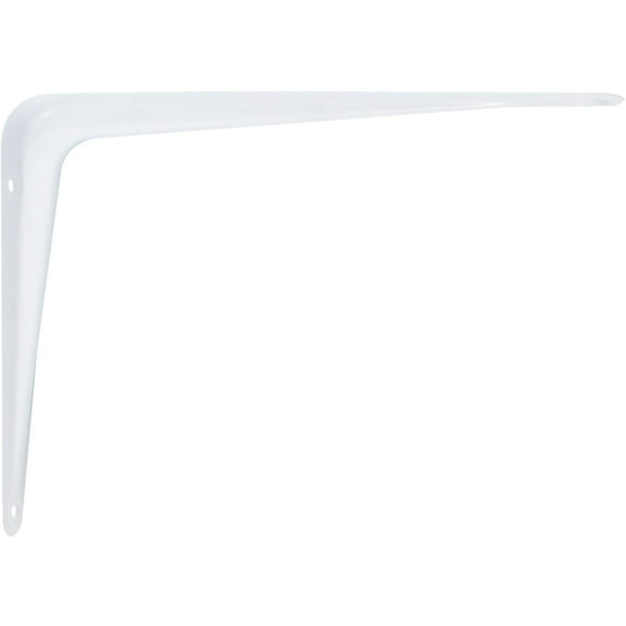 Shelf Bracket, 6" x 8", No Screws Included, White by Stone Harbor Hardware