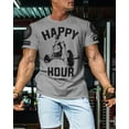 thumbnail image 4 of Gymish Happy Hour Deadlift Workout T-Shirt for Men – Funny Gym Shirt, Weightlifting Tee, Men's Gym T-Shirt, Lifting Shirt, Workout Shirt, Gym Wear, Athletic Shirt for Men, 4 of 6