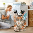 thumbnail image 5 of Yayeee Freestanding Laundry Hamper with Handle Collapsible Large Storage Basket for Clothes, Rustic Floral, 5 of 7