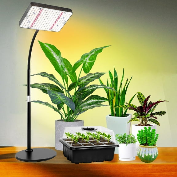 Grow Light with Stand 2000 Lumen, 25 Watt Full Spectrum Floor Grow Light, Plant Lights for Indoor Growing with Adjustable Tripod Stand 12"-48", Grow Lamp On/Off Switch Daisy Chain Function