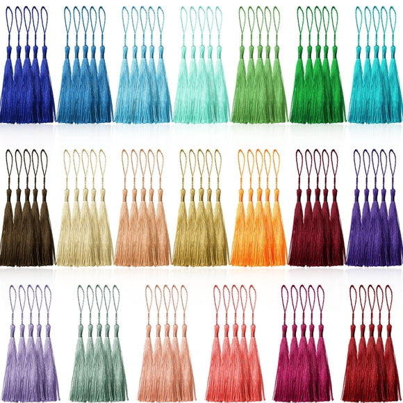 Borlas para manualidades CREATRILL 13 cm, 100 piezas, 20 colores, DIY