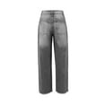 thumbnail image 6 of QATAINLAV Baggy Jeans for Woman Palazzo Wide Leg Pants Casual Button High Waisted Denim Trousers with Pockets Y2K Streetwear Ofertas Flash Del Dia Gray M, 6 of 9