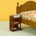 thumbnail image 4 of ZPAQI 1/12 Scale Dollhouse Mini Nightstand Model Micro Scene Bedside Table Ornament, 4 of 8