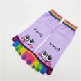 thumbnail image 5 of Toe Socks for Womens Five Finger Ankle Socks Cartoon Socks Breathable Cotton Socks Funny Novelty Short Socks Gifts, 5 of 8