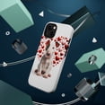 thumbnail image 3 of DistinctInk Tough Case for Apple iPhone 15 (6.1" Screen), Compatible with MagSafe Charging - Valentine's Day Miniature Bull Terrier Puppy, 3 of 6