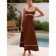 thumbnail image 3 of Summer fashion color-blocked sexy backless halter dress, 3 of 6