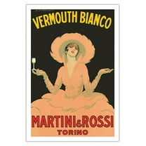 Vermouth Bianco - Martini & Rossi - Torino (Turin) Italy - Vintage Advertising Poster by Marcello Dudovich Unknown - Fine Art Matte Paper Print (Unframed) 30x44in