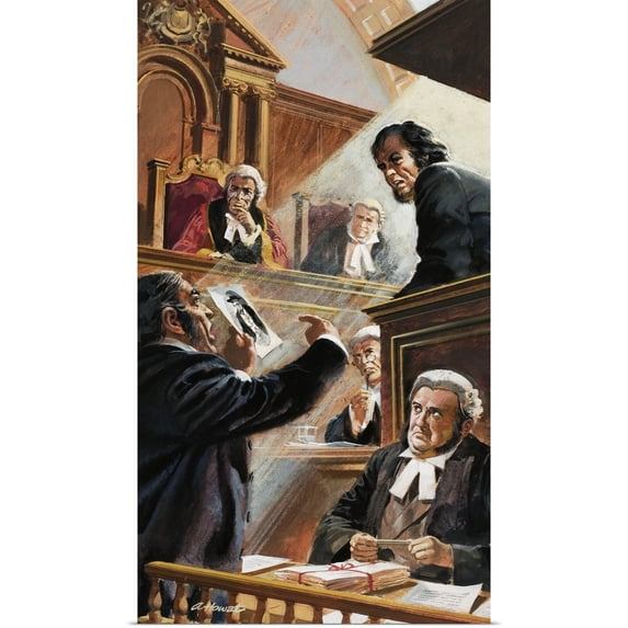 Great BIG Canvas | Rolled Andrew Howat Poster Print entitled Scene in Court