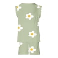 thumbnail image 5 of Odeerbi Kids Boys Girls 2 Piece Outfits Summer Clothes Floral Tank Tops Shorts Set Fashion Casual Sleeveless Blouse Round Neck Collar Printed Short Pants Sets Mint Green, 5 of 8