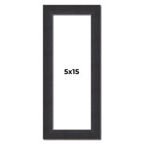 5x15 Frame Black Real Wood Picture Frame Width 1.25 Inches | Interior Frame Depth 0.5 Inches |