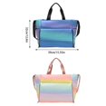 thumbnail image 5 of Large Capacity Fitness Bag Gym Bag Travel Bag PU Leather Luggage Bag, 5 of 17